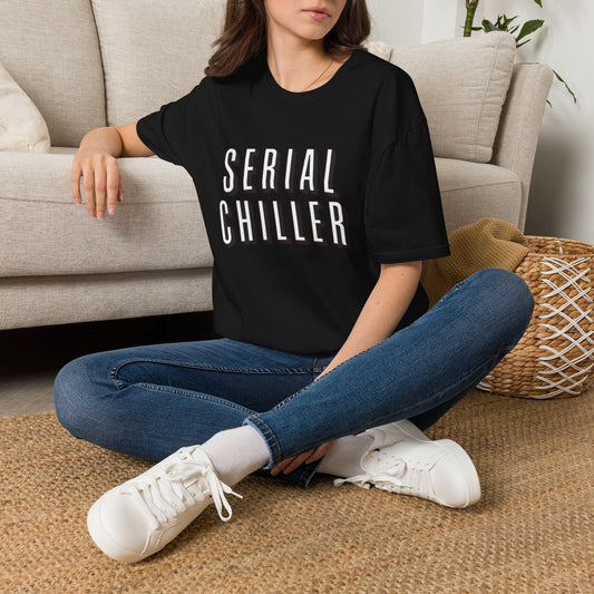 Serial Chiller T-Shirt — Relaxed Graphic Tee with Bold Retro Lettering