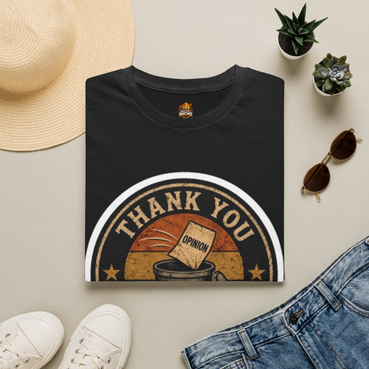 Thank You For Your Opinion T-Shirt — Funny Vintage Trash Can Graphic Tee