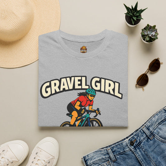 Gravel Girl Cycling Tee — "Gravel Girl Don't Stop" Bike Shirt for Women