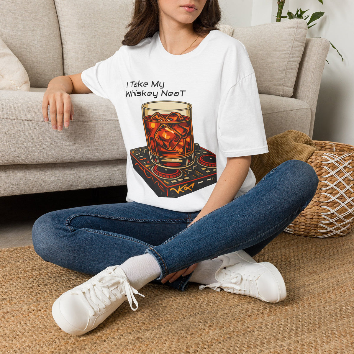 Whiskey Neat T-Shirt – I Take My Whiskey Neat Graphic Tee