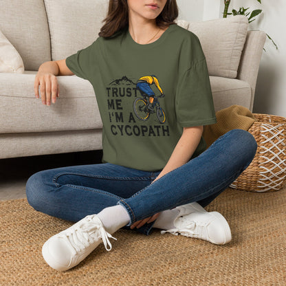 Cycling T-Shirt — “Trust Me I’m a Cycopath” Mountain Bike Tee