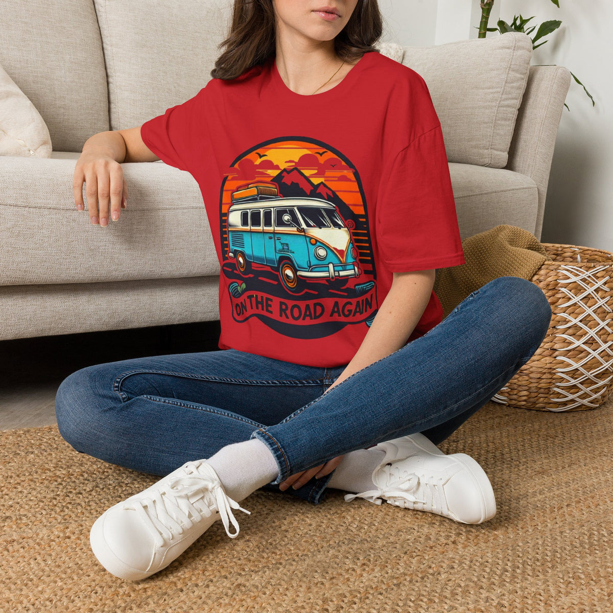 On The Road Again Vintage Van T-Shirt — Retro Camper Travel Tee