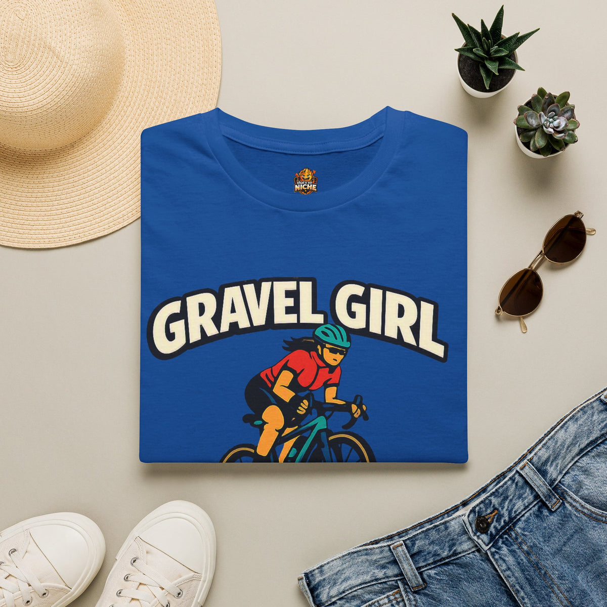 Gravel Girl Cycling Tee — "Gravel Girl Don't Stop" Bike Shirt for Women