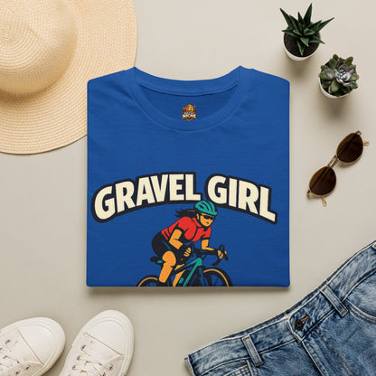 Gravel Girl Cycling Tee — "Gravel Girl Don't Stop" Bike Shirt for Women