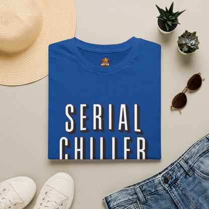 Serial Chiller T-Shirt — Relaxed Graphic Tee with Bold Retro Lettering