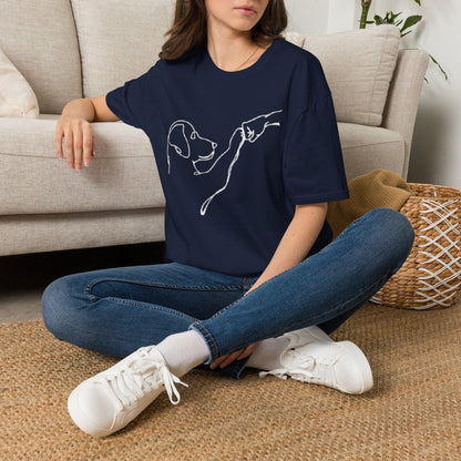 Dog Lover T-Shirt — "Peace • Love • Dogs" Minimal Line Art Tee