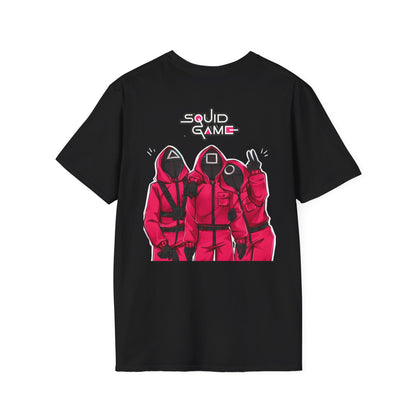 T-Shirt — Pink Circle Triangle Square Minimalist Gaming Symbols Tee
