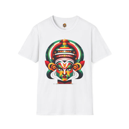 Kathakali Mask T-Shirt — Colorful Indian Dance Face Art Tee