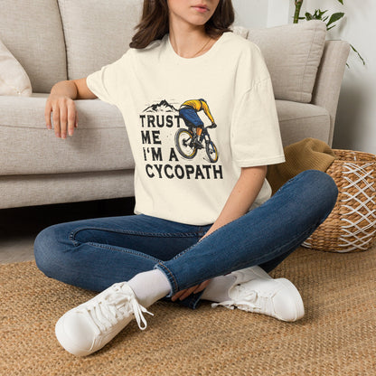 Cycling T-Shirt — “Trust Me I’m a Cycopath” Mountain Bike Tee