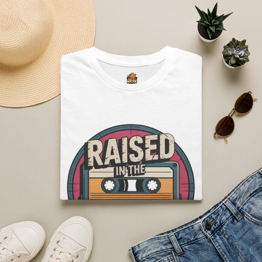 Raised in the 90s T-Shirt — Retro Cassette Nostalgia Tee