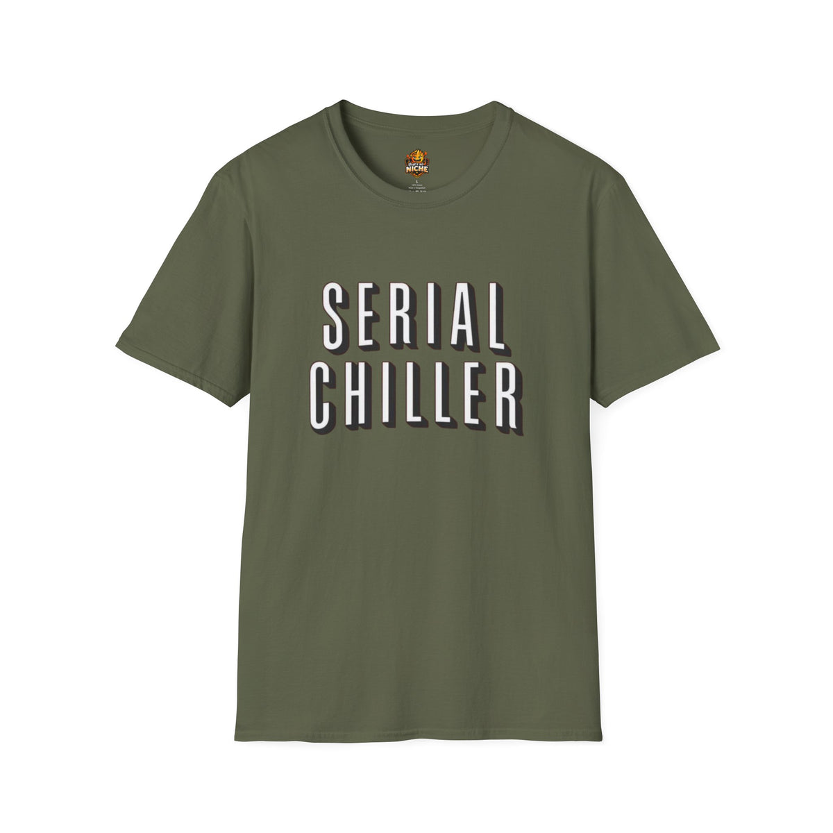 Serial Chiller T-Shirt — Relaxed Graphic Tee with Bold Retro Lettering