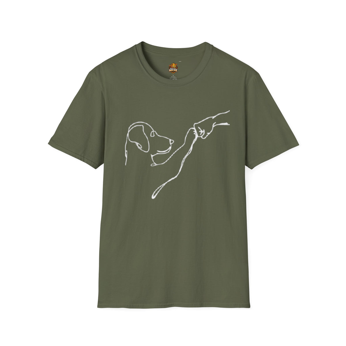 Dog Lover T-Shirt — "Peace • Love • Dogs" Minimal Line Art Tee