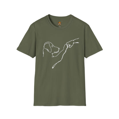 Dog Lover T-Shirt — "Peace • Love • Dogs" Minimal Line Art Tee
