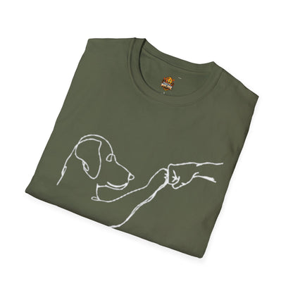 Dog Lover T-Shirt — "Peace • Love • Dogs" Minimal Line Art Tee