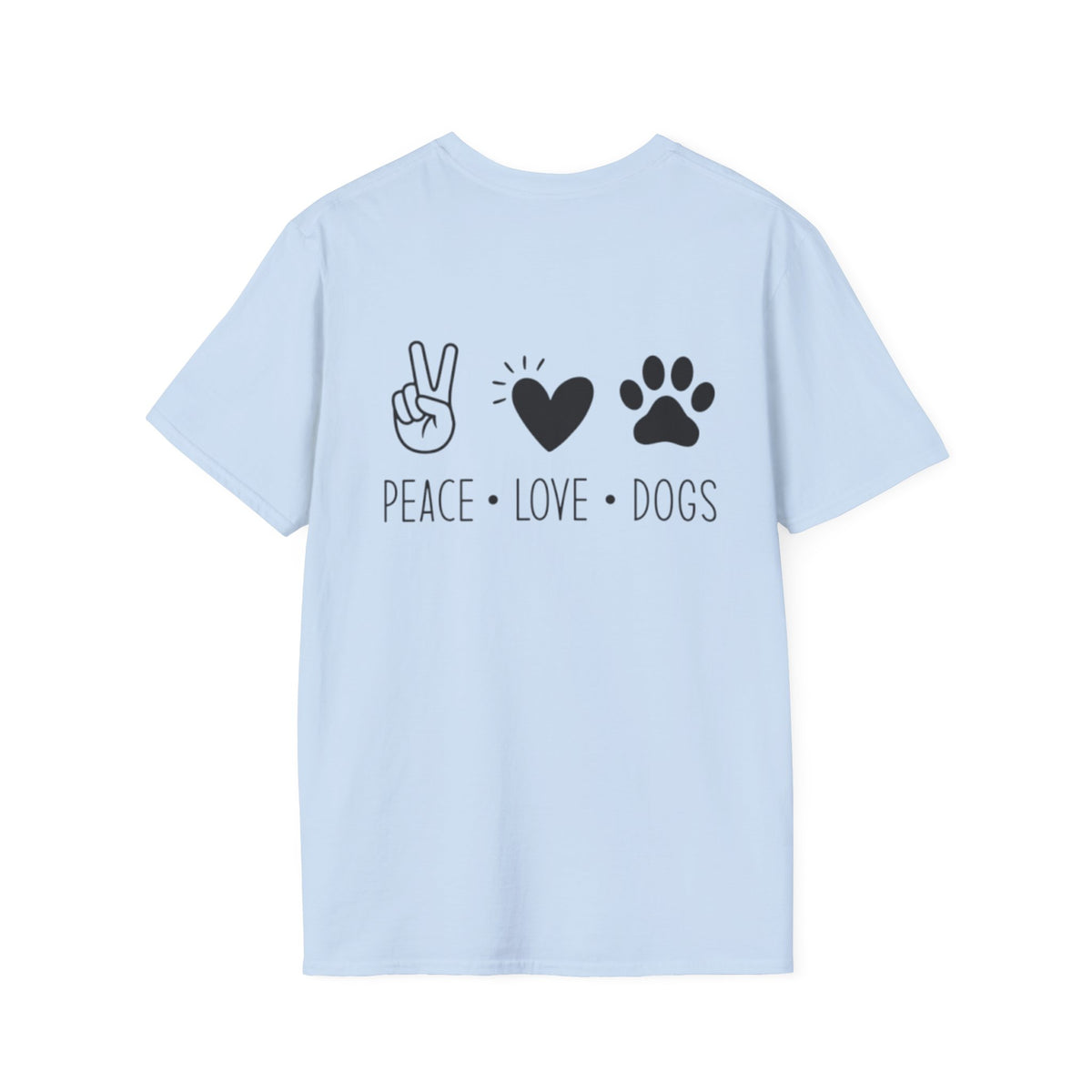 Dog Paw Fist Bump T-Shirt — Minimal Line Art Pet Lover Tee