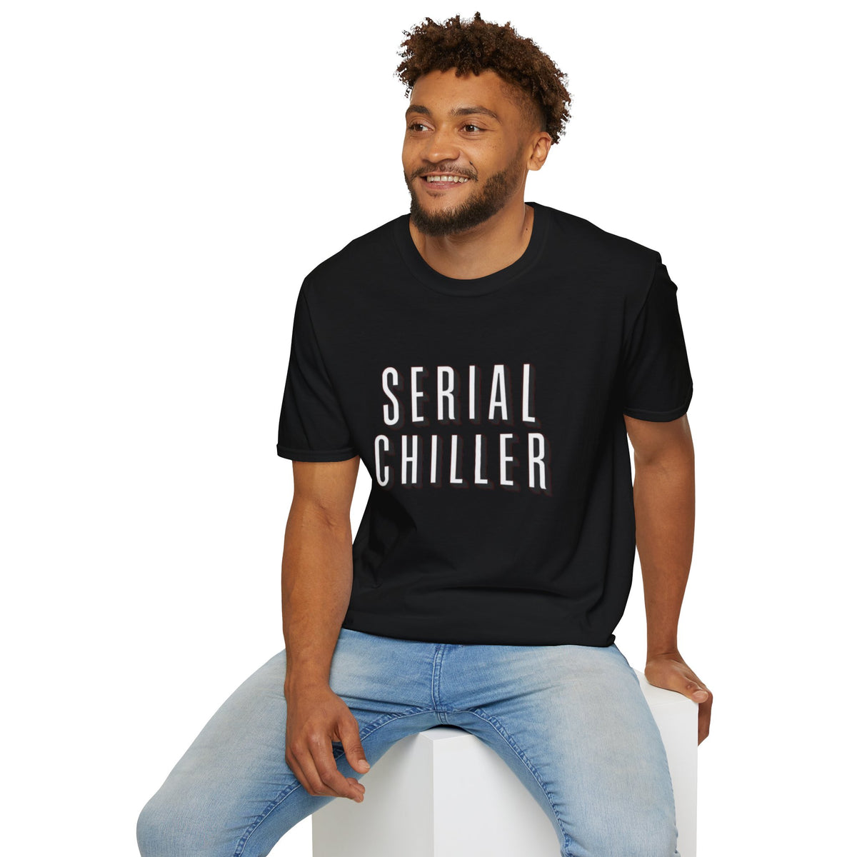Serial Chiller T-Shirt — Relaxed Graphic Tee with Bold Retro Lettering