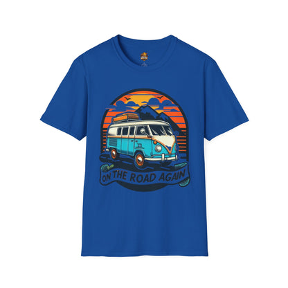 On The Road Again Vintage Van T-Shirt — Retro Camper Travel Tee