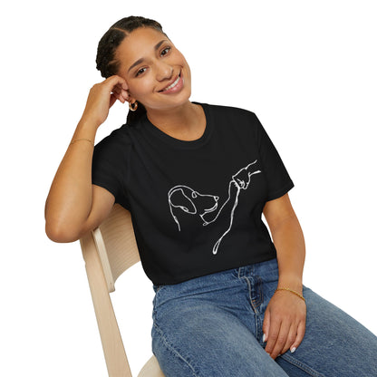 Dog Lover T-Shirt — "Peace • Love • Dogs" Minimal Line Art Tee
