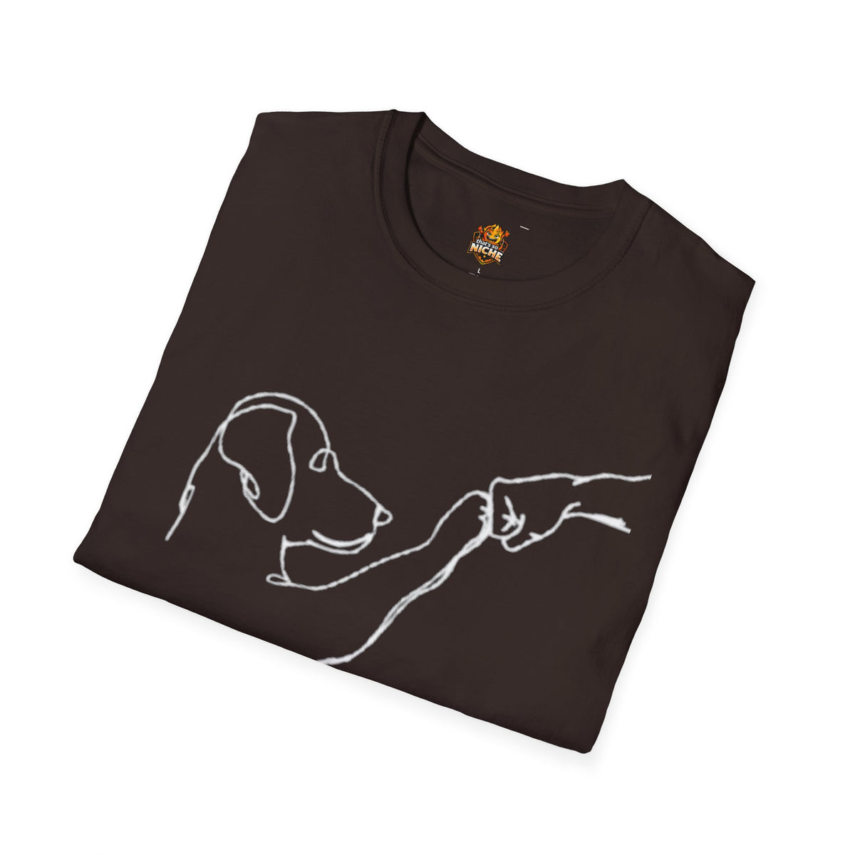 Dog Lover T-Shirt — "Peace • Love • Dogs" Minimal Line Art Tee