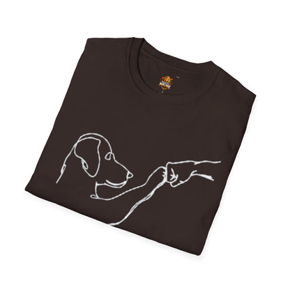 Dog Lover T-Shirt — "Peace • Love • Dogs" Minimal Line Art Tee