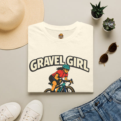 Gravel Girl Cycling Tee — "Gravel Girl Don't Stop" Bike Shirt for Women