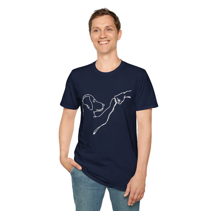 Dog Lover T-Shirt — "Peace • Love • Dogs" Minimal Line Art Tee
