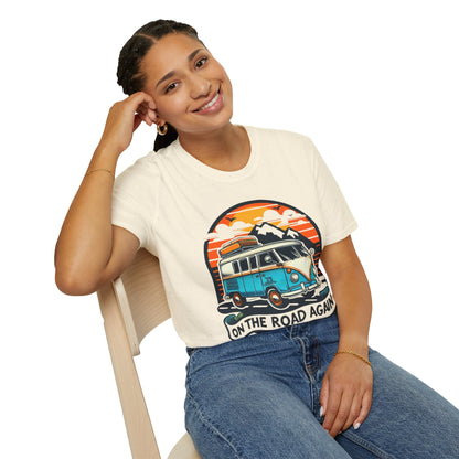 On The Road Again Vintage Van T-Shirt — Retro Camper Travel Tee