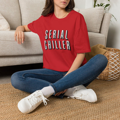 Serial Chiller T-Shirt — Relaxed Graphic Tee with Bold Retro Lettering