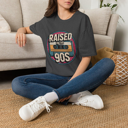 Raised in the 90s T-Shirt — Retro Cassette Nostalgia Tee