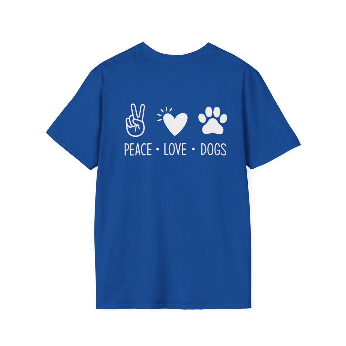 Dog Lover T-Shirt — "Peace • Love • Dogs" Minimal Line Art Tee
