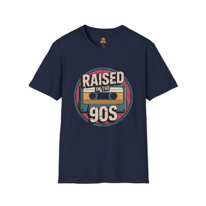 Raised in the 90s T-Shirt — Retro Cassette Nostalgia Tee