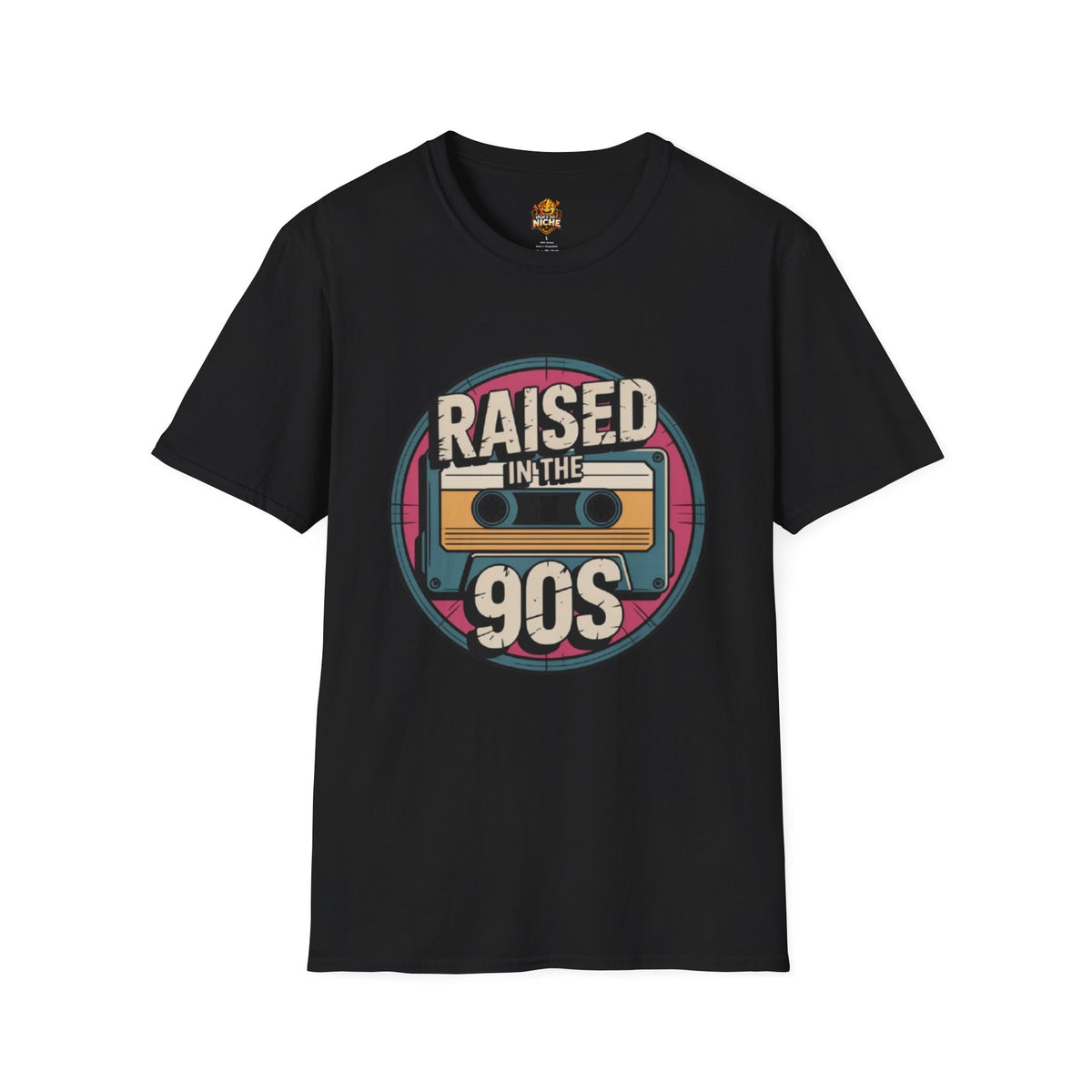 Raised in the 90s T-Shirt — Retro Cassette Nostalgia Tee