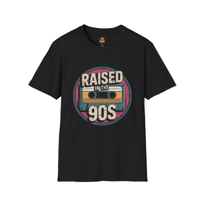 Raised in the 90s T-Shirt — Retro Cassette Nostalgia Tee