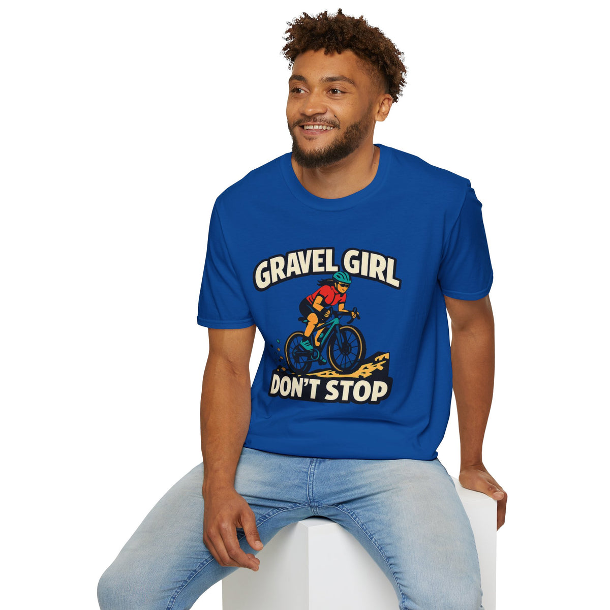 Gravel Girl Cycling Tee — "Gravel Girl Don't Stop" Bike Shirt for Women
