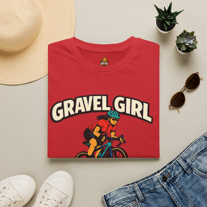 Gravel Girl Cycling Tee — "Gravel Girl Don't Stop" Bike Shirt for Women