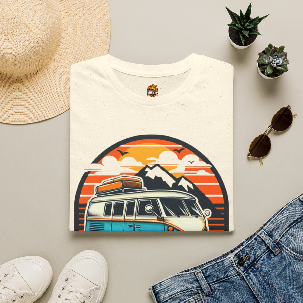 On The Road Again Vintage Van T-Shirt — Retro Camper Travel Tee