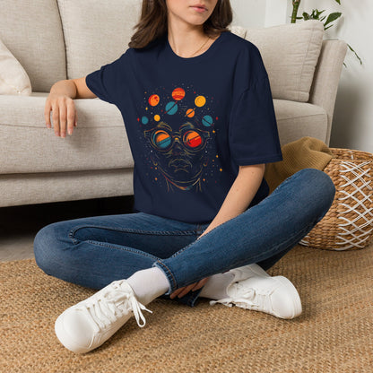 Cosmic Vision T-Shirt — Retro Planets Sunglasses Space Tee