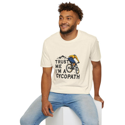 Cycling T-Shirt — “Trust Me I’m a Cycopath” Mountain Bike Tee