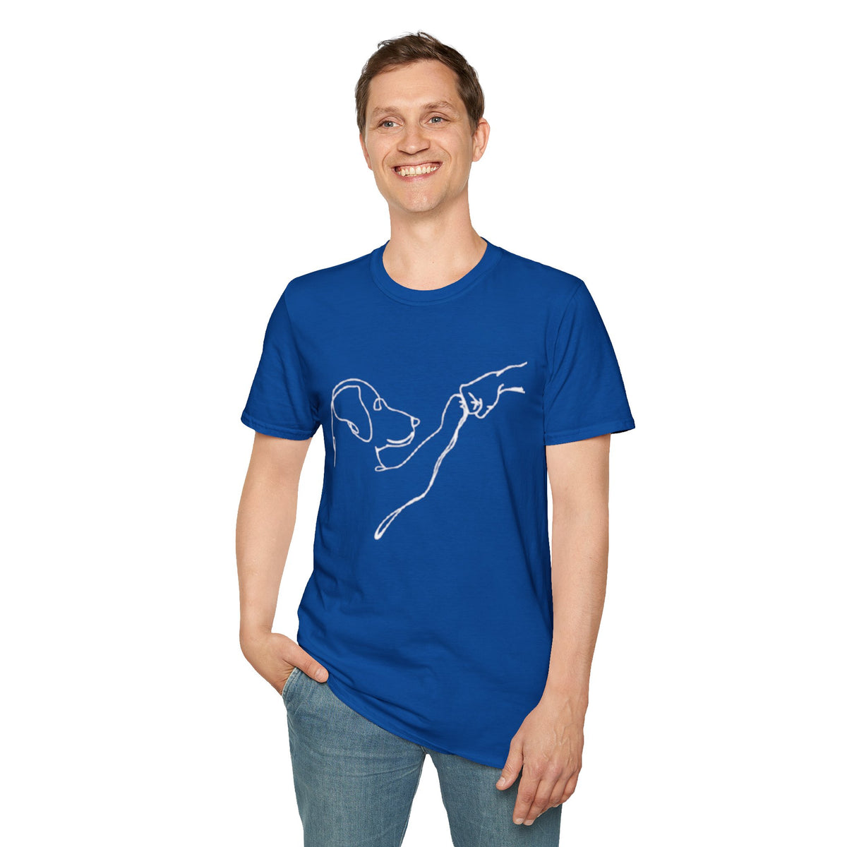 Dog Lover T-Shirt — "Peace • Love • Dogs" Minimal Line Art Tee