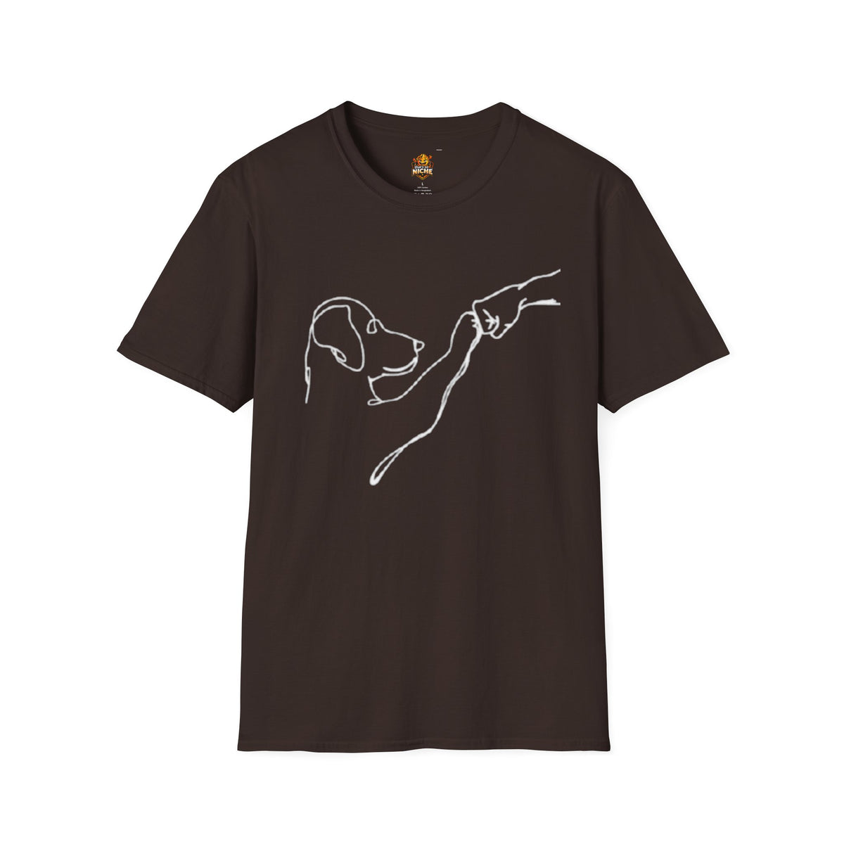 Dog Lover T-Shirt — "Peace • Love • Dogs" Minimal Line Art Tee