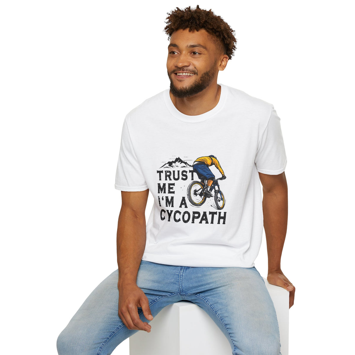 Cycling T-Shirt — “Trust Me I’m a Cycopath” Mountain Bike Tee