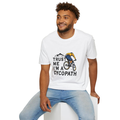 Cycling T-Shirt — “Trust Me I’m a Cycopath” Mountain Bike Tee