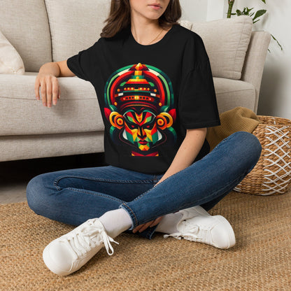 Kathakali Mask T-Shirt — Colorful Indian Dance Face Art Tee