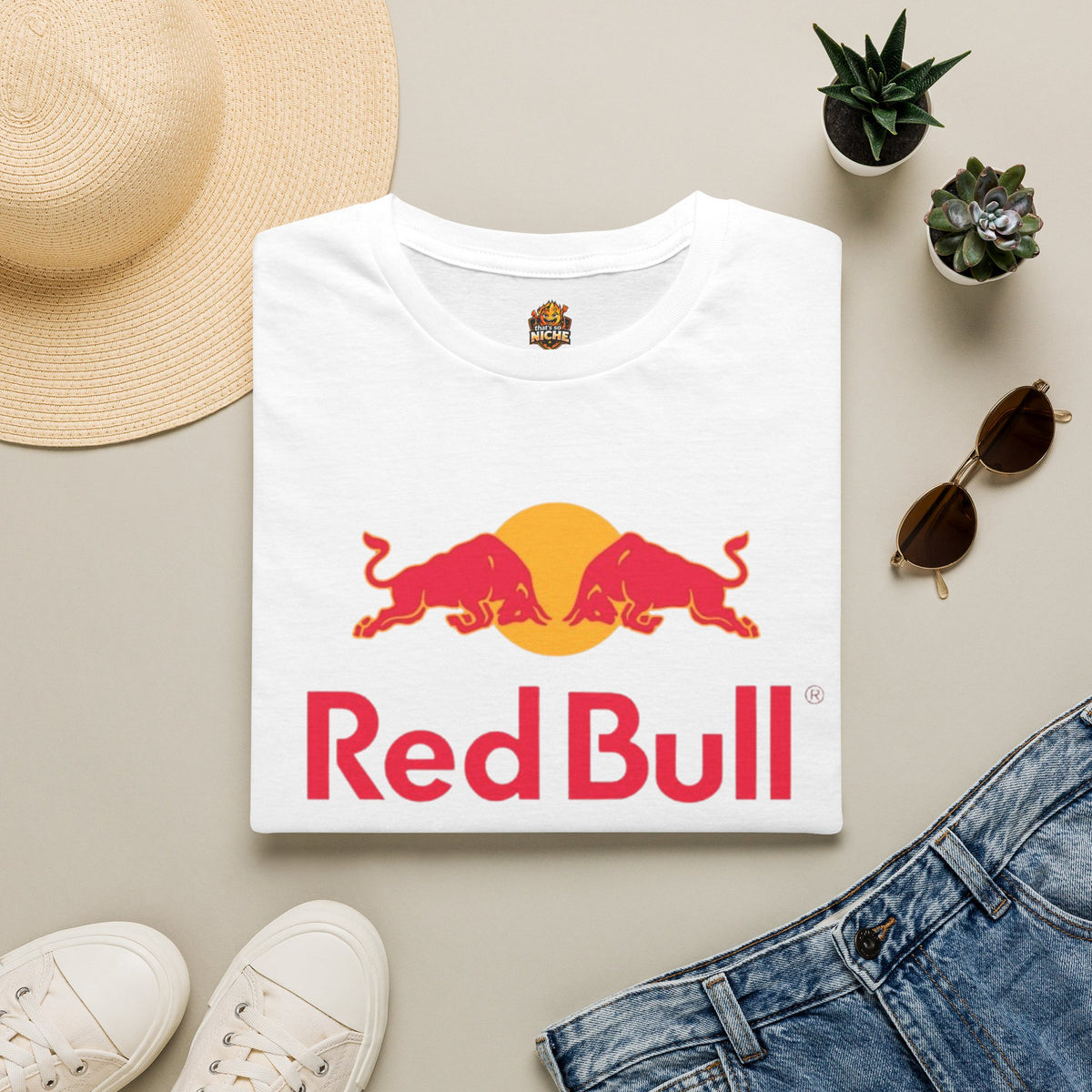 Red Bull Logo T-Shirt — Energy Drink Brand Graphic Tee