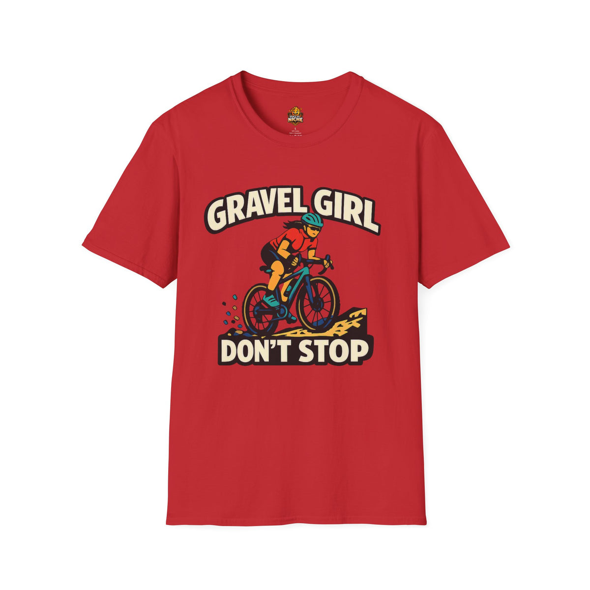 Gravel Girl Cycling Tee — "Gravel Girl Don't Stop" Bike Shirt for Women