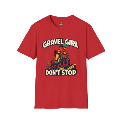 Gravel Girl Cycling Tee — "Gravel Girl Don't Stop" Bike Shirt for Women