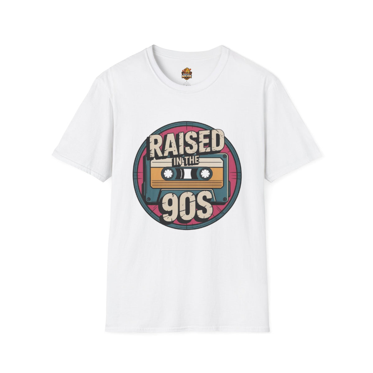 Raised in the 90s T-Shirt — Retro Cassette Nostalgia Tee