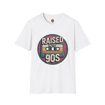 Raised in the 90s T-Shirt — Retro Cassette Nostalgia Tee