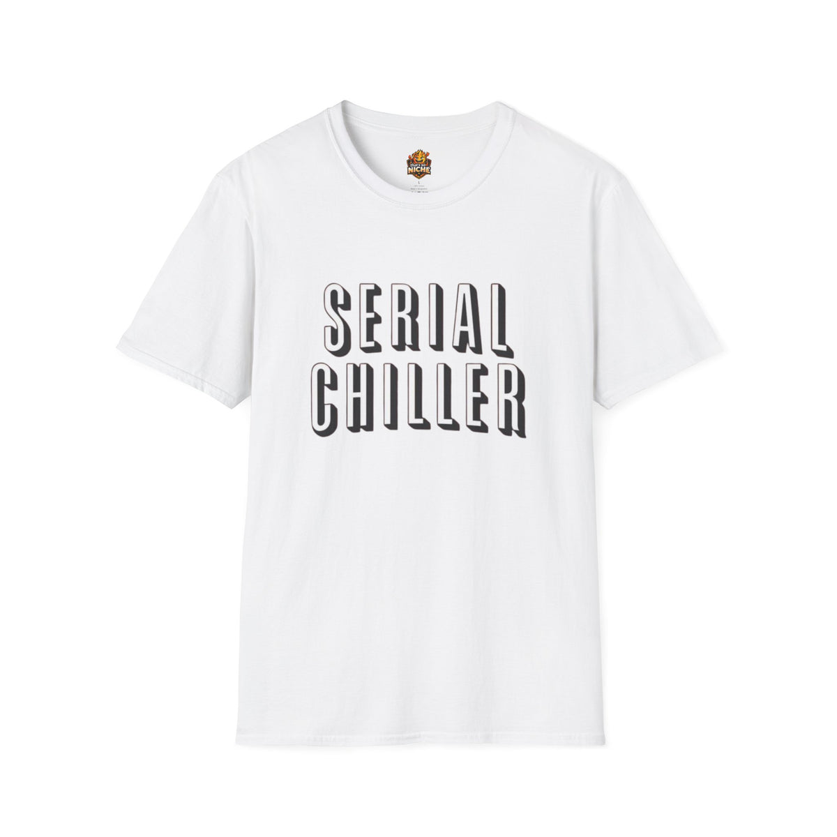 Serial Chiller T-Shirt — Relaxed Graphic Tee with Bold Retro Lettering
