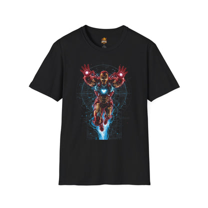 Iron Hero Flight Graphic T-Shirt — Arc Reactor Chest Design